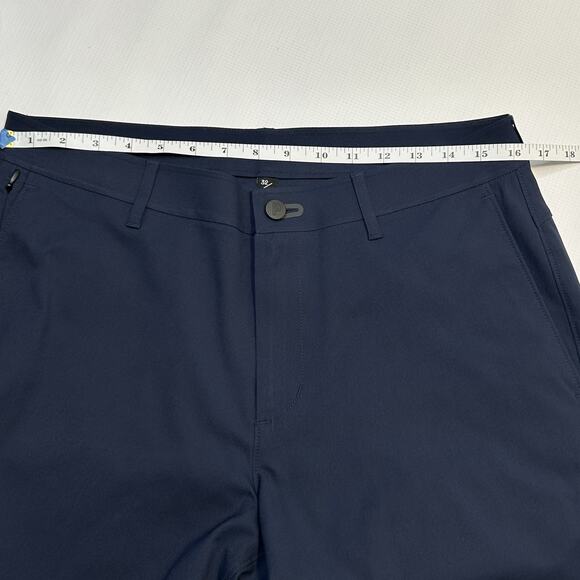 Public Rec Pants Mens 32x34 Navy Blue Performance Slim Tapered Stretch Golf Work - Picture 13 of 13
